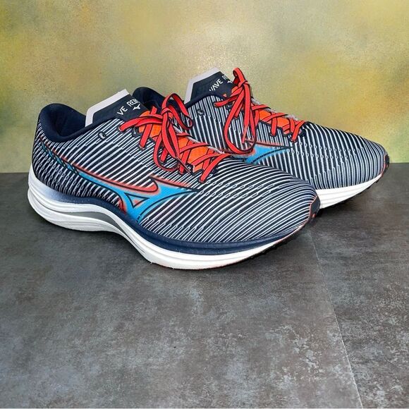 Mizuno Wave Rebellion Men\'s Black/Blue Running Shoes Sz 12 main image 10